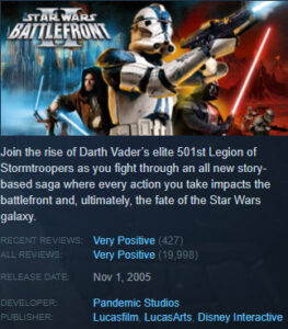 Star Wars_Battlefront 2 Classic, 2005 _ Steam Games1