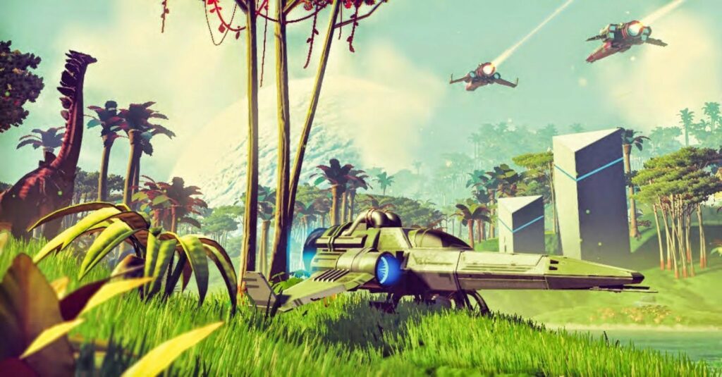 No Man’s Sky uses an artificial intelligence program capable of building whole planets and lifeforms to inhabit them. 